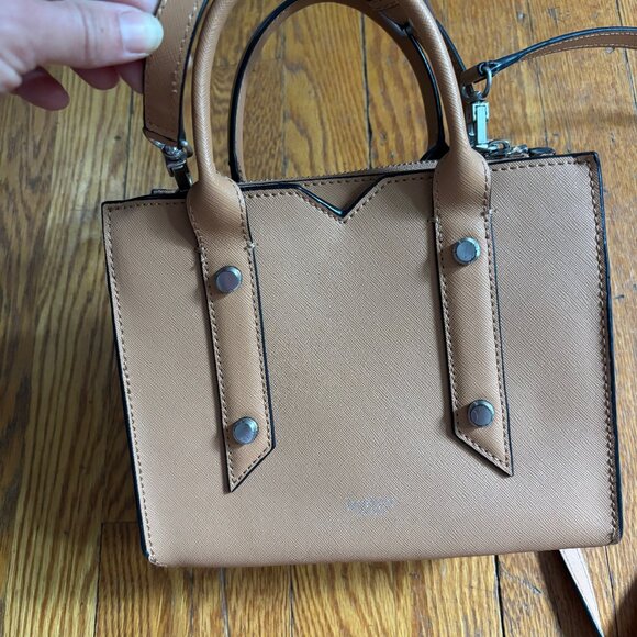 Botkier New York Trigger Mini Satchel – Camel Tan Saffiano Leather - Picture 1 of 4